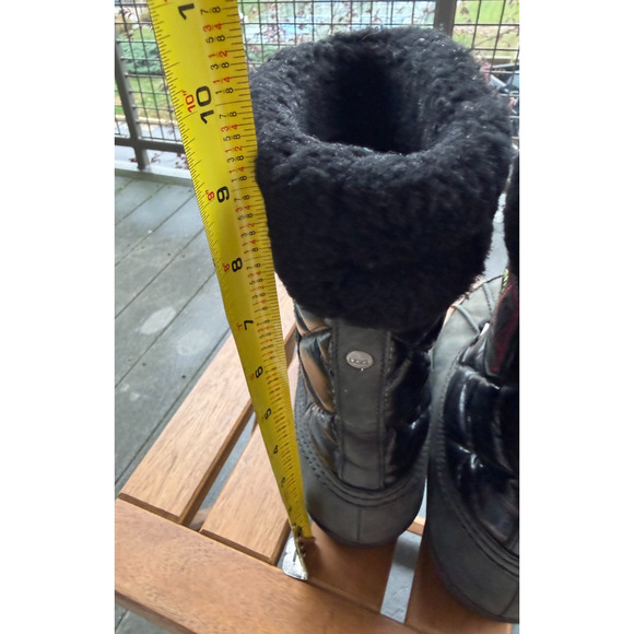 Ugg Australia Newberry Side Zip Waterproof Insulated Black gray Boots Women's 8 - Picture 8 of 13